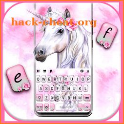 Rose Pink Unicorn Keyboard Background icon