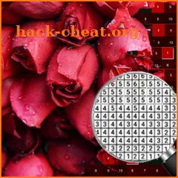 Rose Pixel Coloring By Number icon