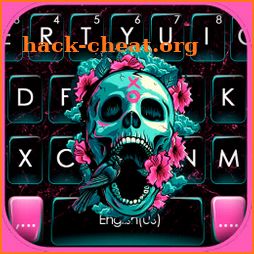 Roses Floral Skull Keyboard Theme icon