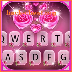 Rosy Pink Flowers Keyboard Theme icon