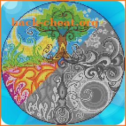 Sandbox Mandala Coloring Book Color By Number page icon