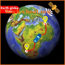 Satellite View Earth Globe Map icon