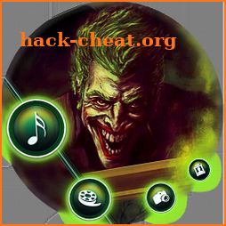 Scary evil gloomy joker theme icon