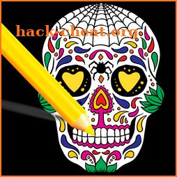 Scary Halloween Coloring Pages - Sugar Skulls icon