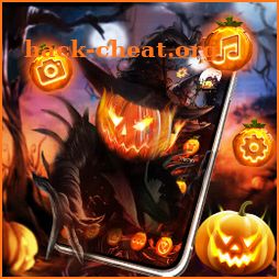 Scary Halloween pumpkin Theme icon
