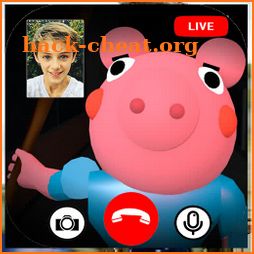scary piggy roblx fake video call & chat simulator icon