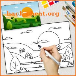Scenery Draw Step by Step for Kids icon