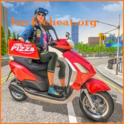 Scooty Bike Pizza Delivery Girl Simulator icon