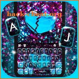 Sequin Broken Heart Keyboard Background icon