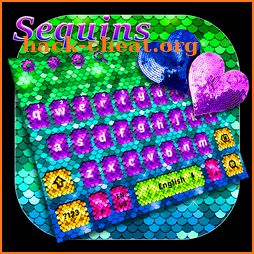 Sequins Heart Keyboard icon