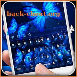 Shimmer Blue Butterfly Keyboard icon