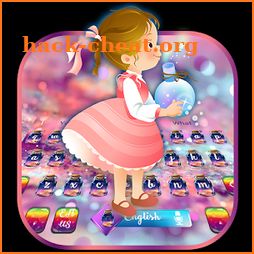 Shimmering Wishing girl Keyboard icon