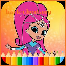 Shine and Shimmer Coloring Game icon