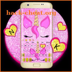 Shining pink unicorn keyboard theme icon