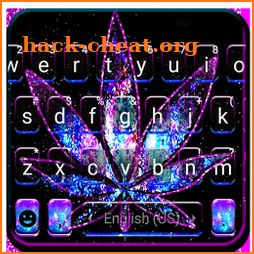 Shiny Galaxy Weed Keyboard Theme icon