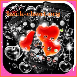 Shiny Love Heart Bubble Parallax Theme icon