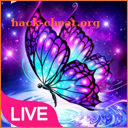 Shiny Neon Butterfly Live Wallpaper icon