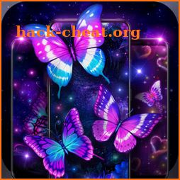 Shiny Neon Butterfly Live Wallpapers icon