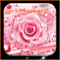 Shiny Pink Rose Keyboard icon