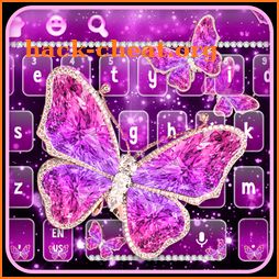 Shiny Purple Butterfly Keyboard icon