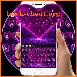 Shiny Purple Love Keyboard Theme icon