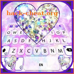 Shiny Sparkle Heart Keyboard Background icon