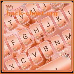 Silk Rose Gold Butterfly Keyboard Theme icon