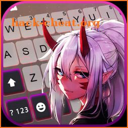 Silver Demon Girl Keyboard Background icon