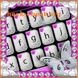 Silver Diamond Butterfly Keyboard Theme icon