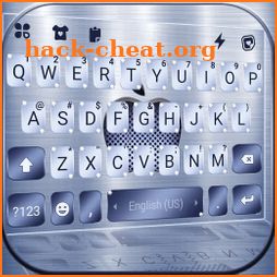 Silver Metallic Keyboard Background icon