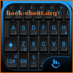 Simple Black Blue Keyboard Theme icon