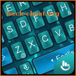 Simple Blue Black Future Tech Keyboard Theme icon