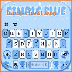 Simple Blue SMS Keyboard Background icon