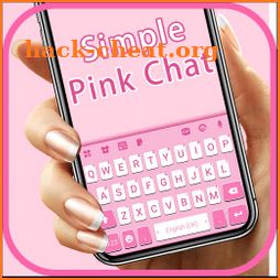 Simple Pink Chat Keyboard Background icon