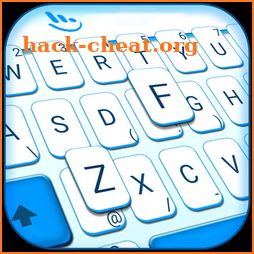 Simple White Blue Keyboard Theme icon