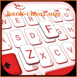 Simple White Red Keyboard Theme icon