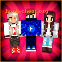 Skins YouTubers for Minecraft PE icon