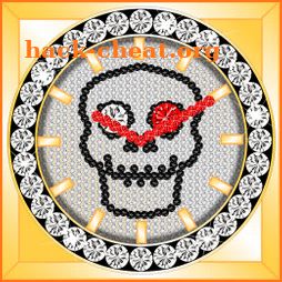 SKULL CLOCK ver2 gold icon