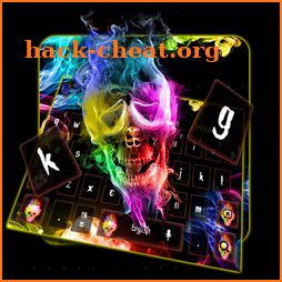 Smoke Colorful Skull Keyboard icon