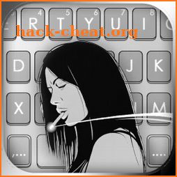 Smoking Girl Live Keyboard Background icon