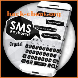 SMS Black and White Crystal Keyboard icon