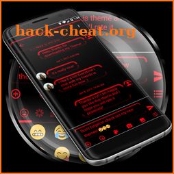 SMS Messages Neon Led Red Theme icon