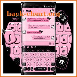 SMS Pink Bowknot Keyboard Theme icon