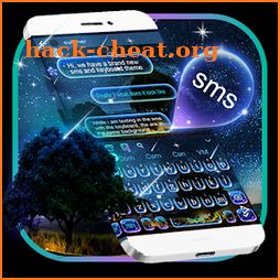 SMS Starry Moon Night Keyboard icon