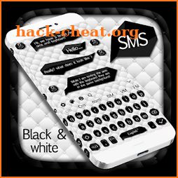 SMS Trendy Black And white Keyboard icon