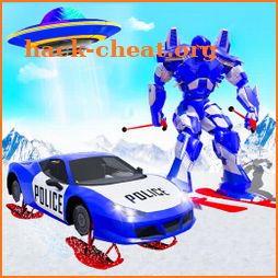 Snow Mountain Car Transform Robot Car Game icon