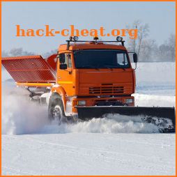 Snow Removal Truck Clean Road icon