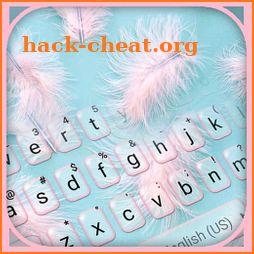 Soft Pink Feathers Keyboard Background icon