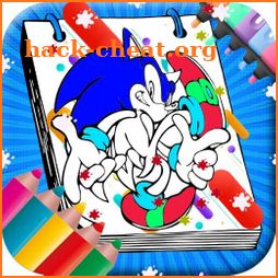Soni Blue Hedgehog Coloring icon
