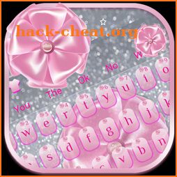 Sparkle Pink Bow Keyboard icon